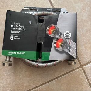 New Eastman Washing Machine 6ft Hose Connector Stainless Steel Hot/Cold #068 C3